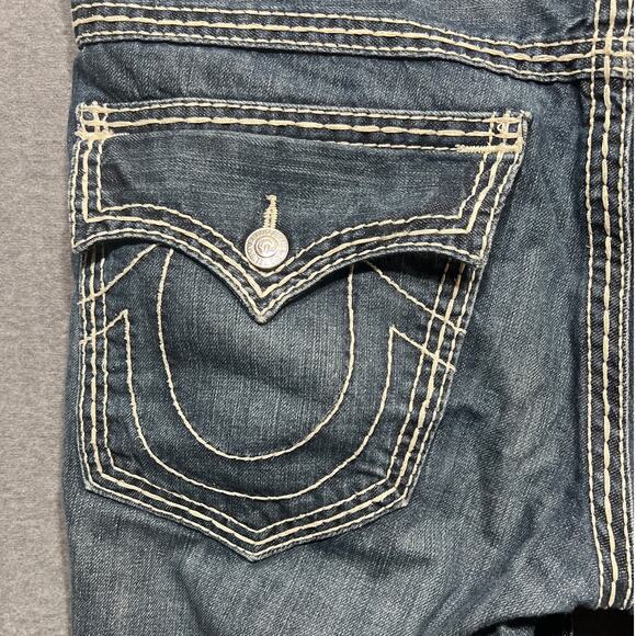 True Religion Mens Straight Sticking Flap Jeans Size 38 - Picture 5 of 13